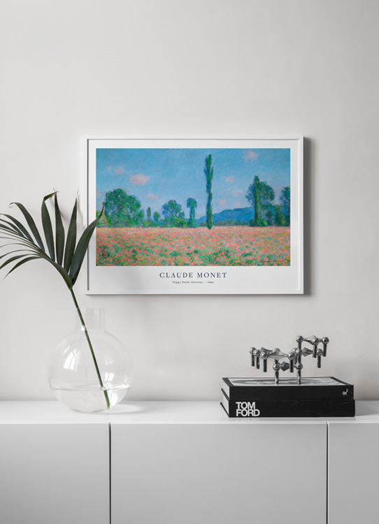 Poster Mohnfeld Claude Monet 